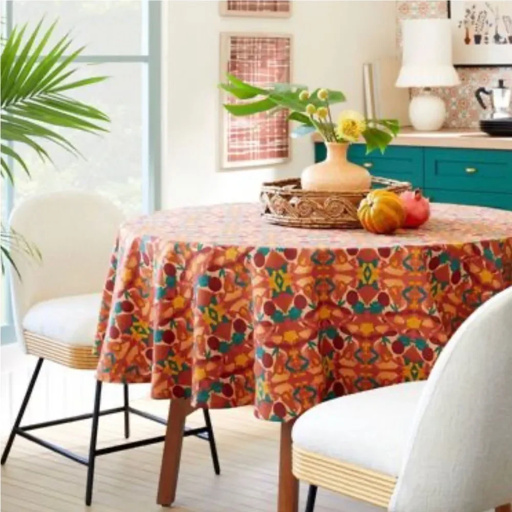 Opalhouse 70" Cotton Calling In The Abundance Round Table Cloth - Picture 2 of 7